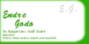 endre godo business card